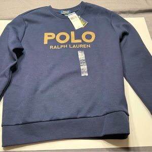 Ralph Lauren Navy and Gold Polo Shirt boys size Large